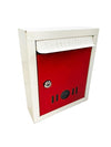 Letter Box for Home, Office, Hospital, petrolpump, Multi use with Key Lock, (Red & White)