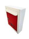 Letter Box for Home, Office, Hospital, petrolpump, Multi use with Key Lock, (Red & White)