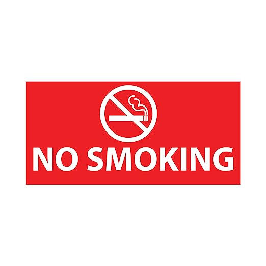 No Smoking Area Sign Board for Office and Home ( 36x15 cm )