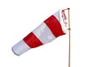 Double fabric Water Proof Wind Sock Indicator / Wind direction Flag for Industries and Airports (Red and White) - with 1 Reflective Tape for visibility in night