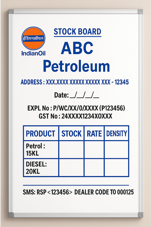 IOCL Petroleum Stock Board