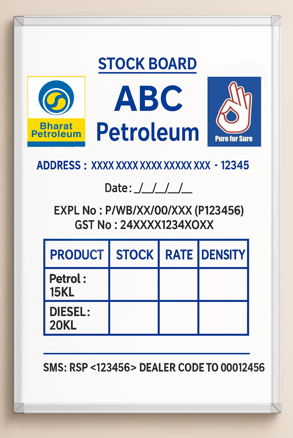 BPCL Petroleum Stock Board